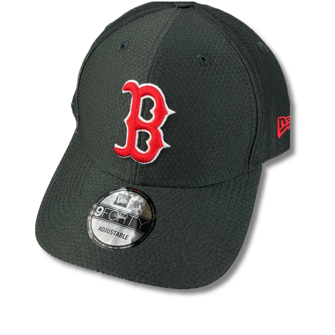 Boston Red Sox Hat - Black Hex 9Forty MLB Snapback Cap - New Era