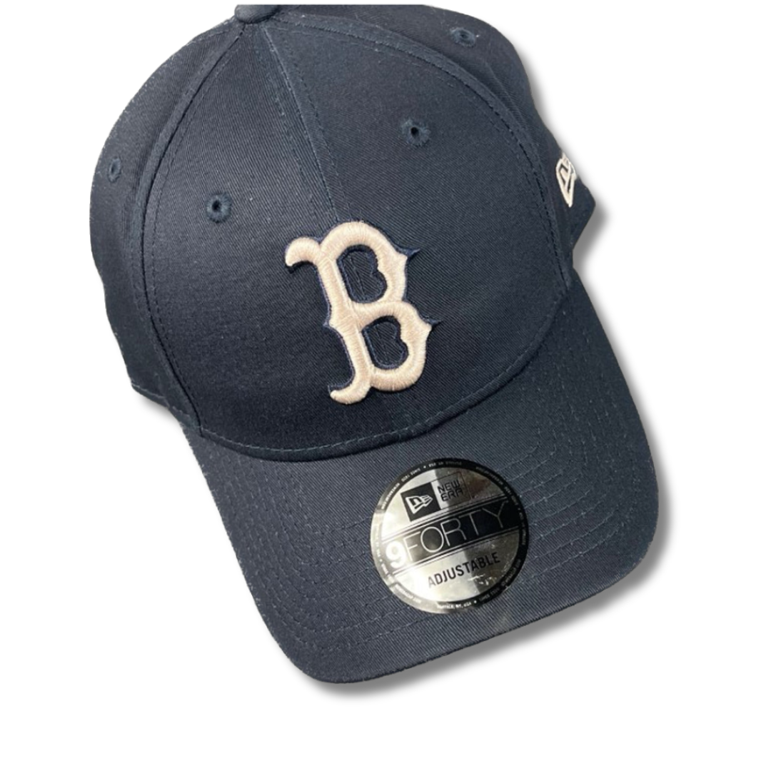 Boston Red Sox Hat - Navy Stone Logo MLB Strapback Cap- New Era