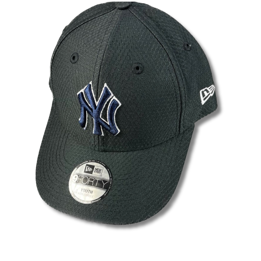 New York Yankees Youth Hat - Black Hex MLB Baseball Snapback Cap - New Era
