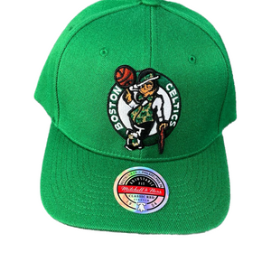 Mitchell & Ness - NBA Green Snapback Cap - Boston Celtics Game Day Pattern Deadstock/Black Snapback @ Hatstore