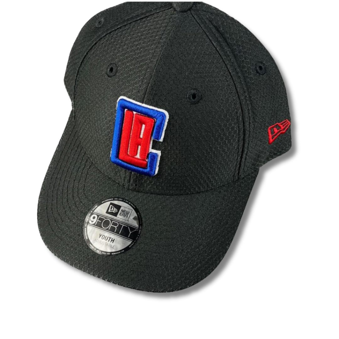 LA Clippers Youth Hat - Black Hex NBA Snapback Cap - New Era