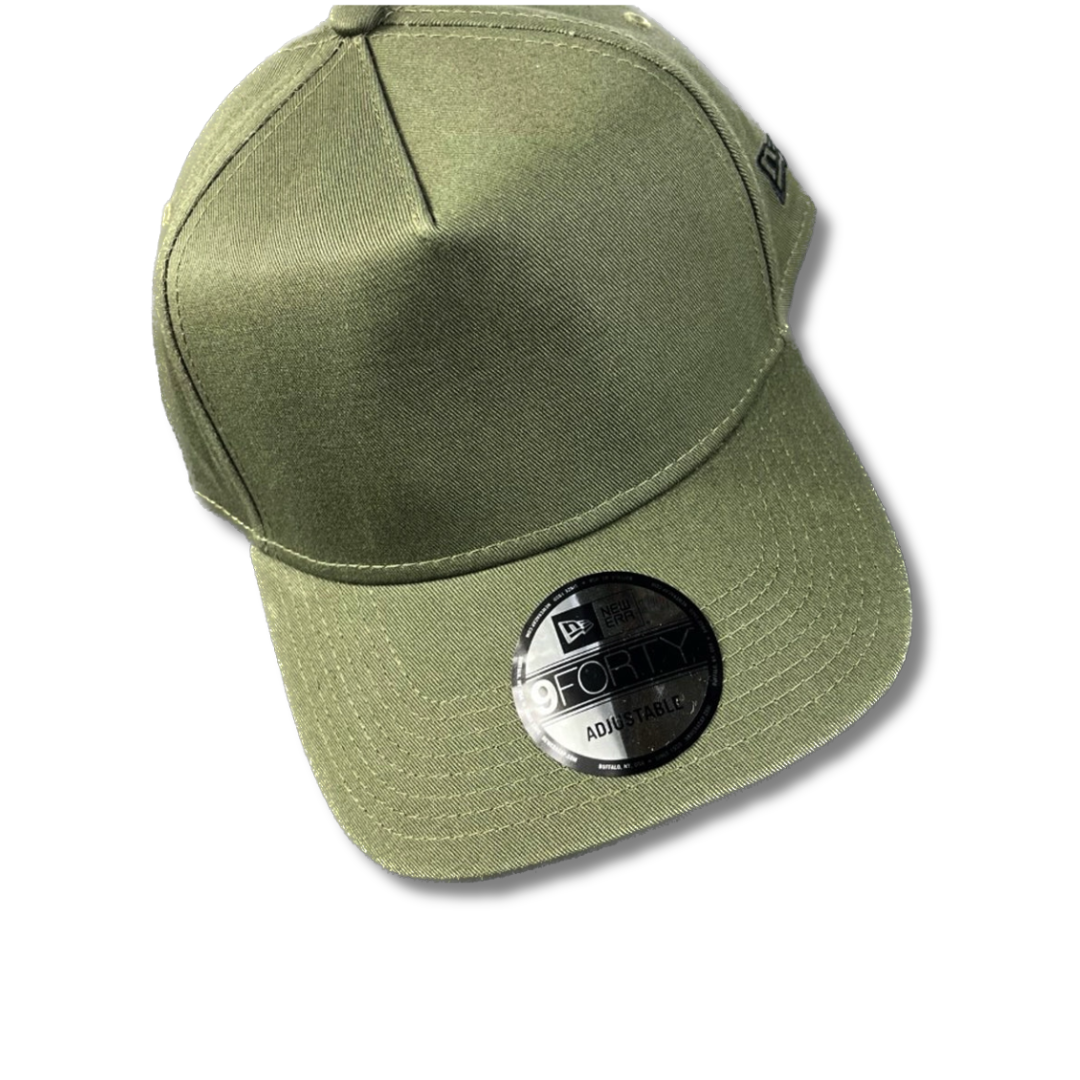 Blank Essential Range Hat - New Olive 9Forty Snapback - New Era
