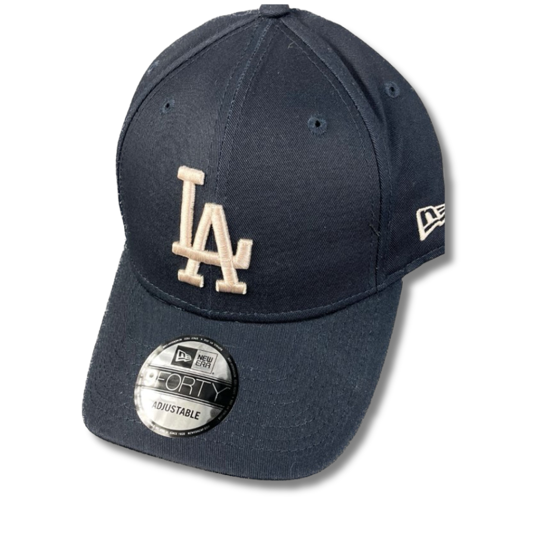 LA Dodgers Hat - Navy Stone Logo Strapback - New Era