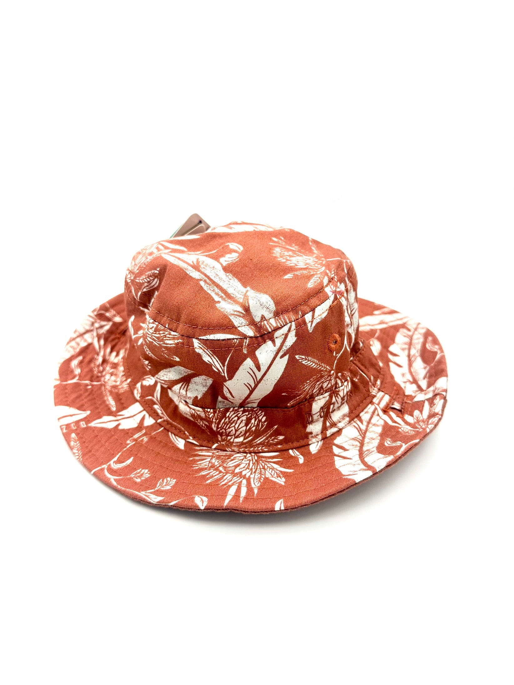 Dozer Baby Boys Bucket Hat - Rust Native Leaf Print - Brock
