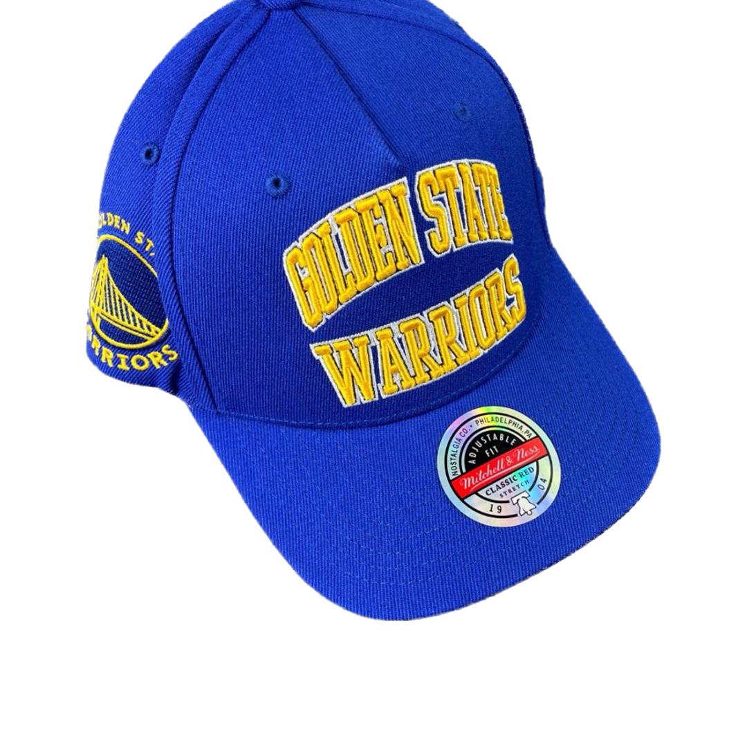 Golden State Warriors Hat - Blue NBA Zone Stretch Snapback - Mitchell & Ness