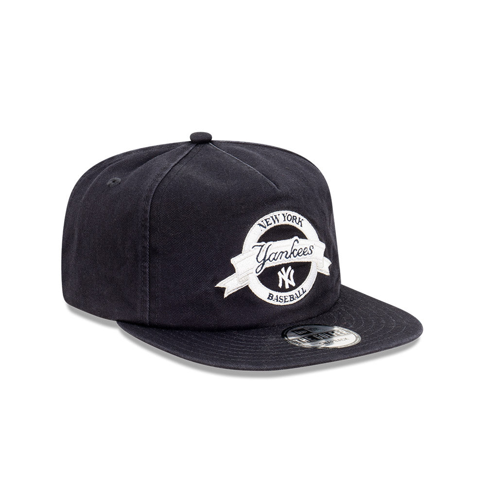 New York Yankees Hat - Navy The Golfer Banner Logo Snapback - New Era