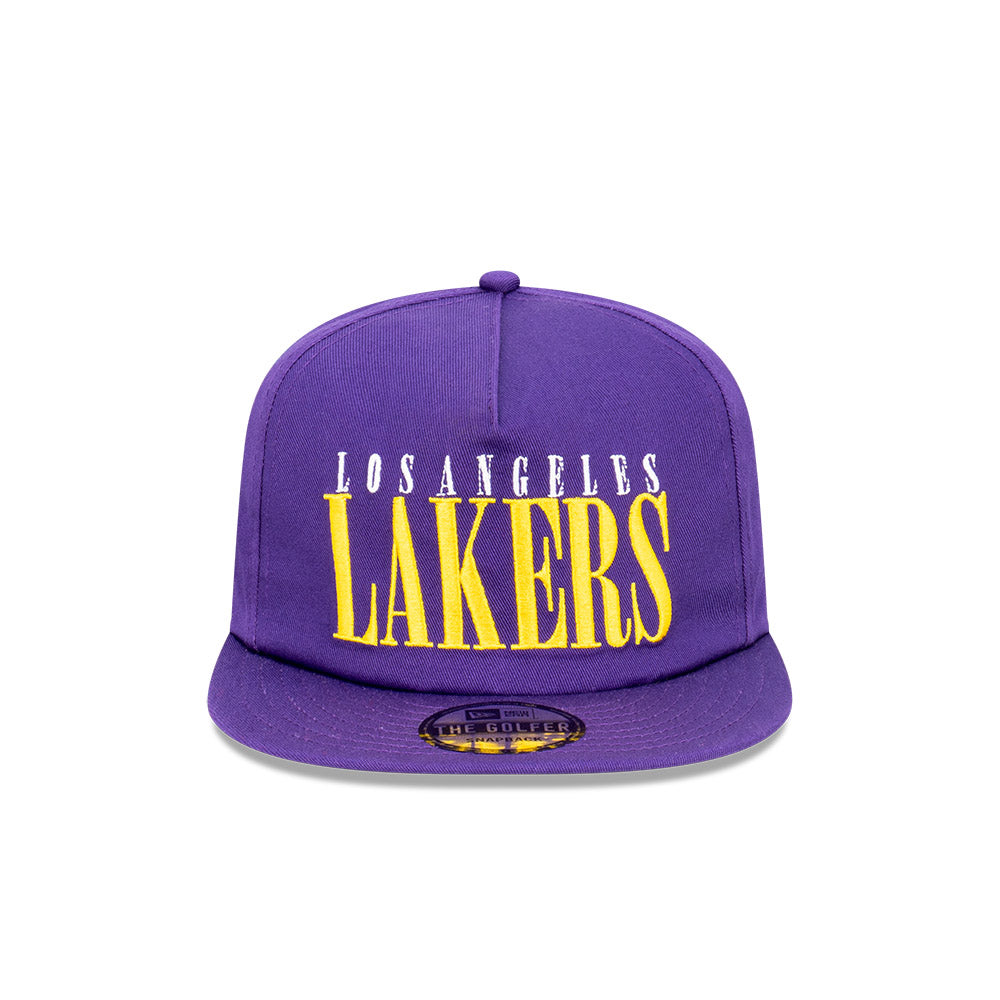 LA Lakers Hat - Purple The Golfer Classic Logo Snapback - New Era