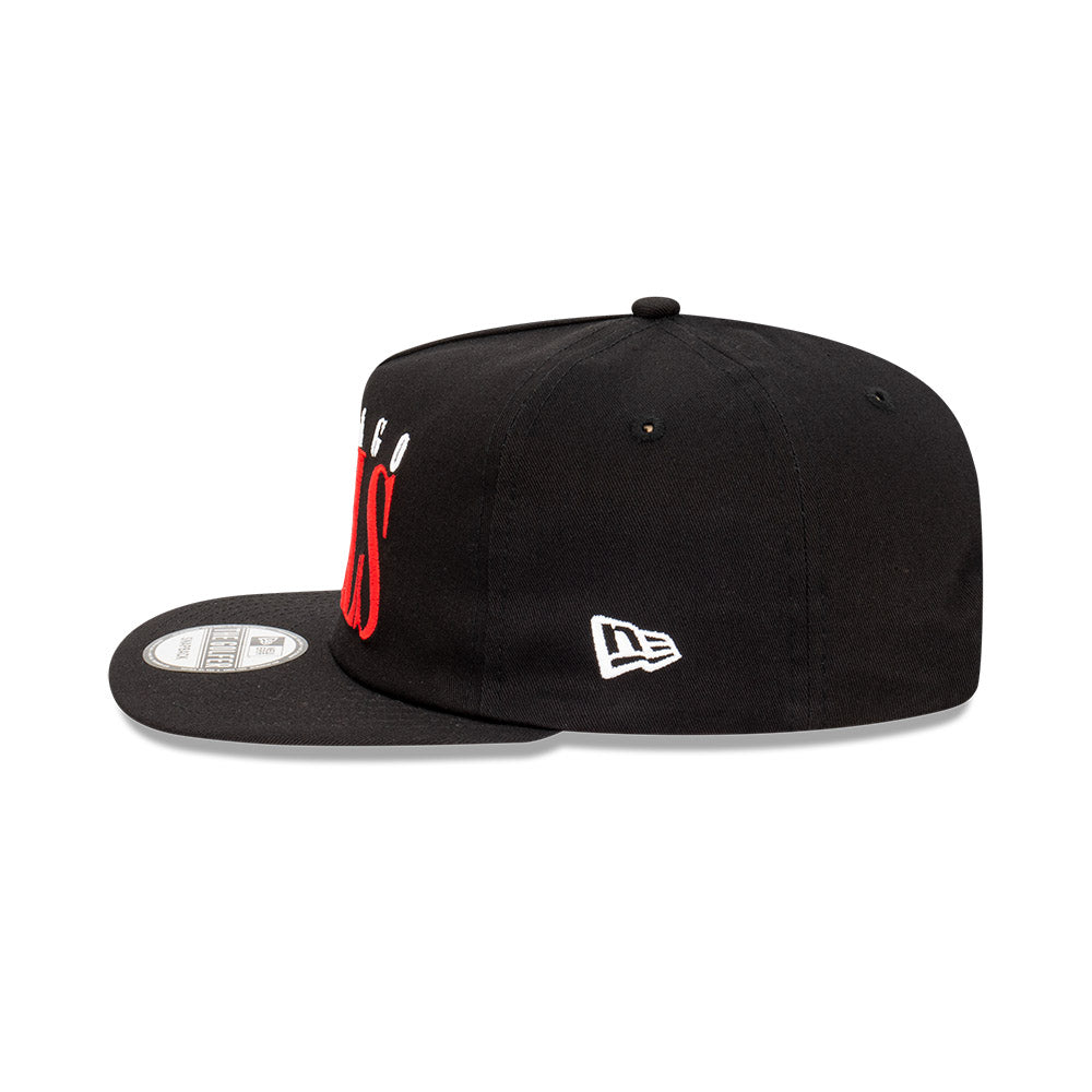 Chicago Bulls Hat - Black The Golfer Classic Logo Snapback - New Era