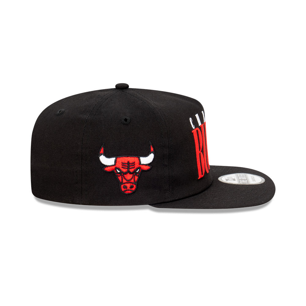 Chicago Bulls Hat - Black The Golfer Classic Logo Snapback - New Era