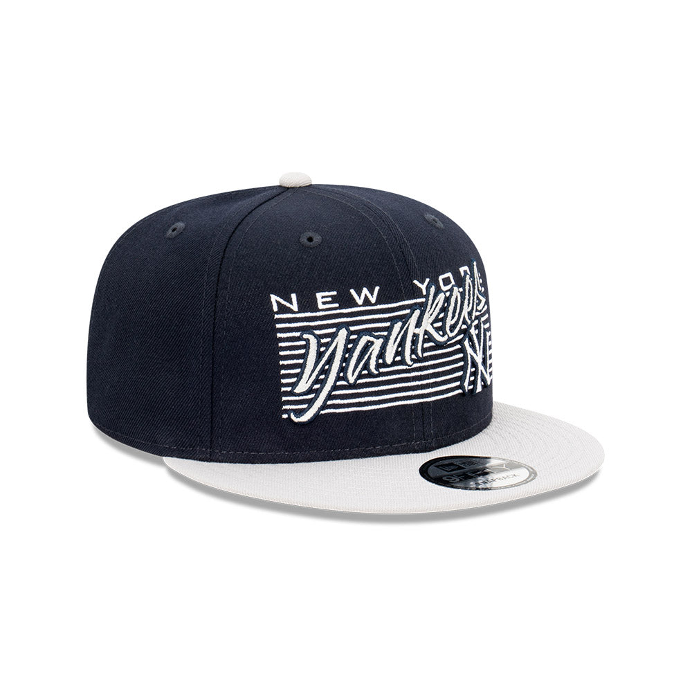 New York Yankees Hat Navy Script Block 9Fifty Snapback New Era