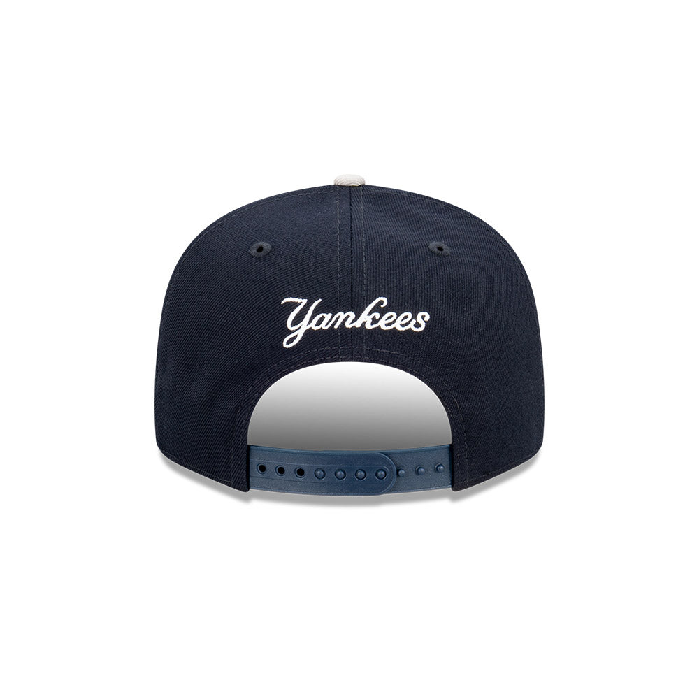 New York Yankees Hat Navy Script Block 9Fifty Snapback New Era