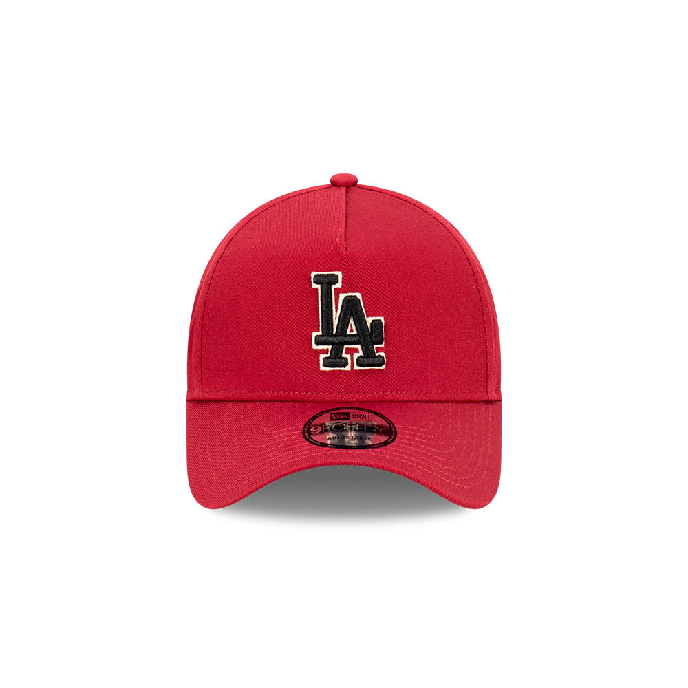LA Dodgers Hat - Carmine Black Stone 9Forty Snapback - New Era