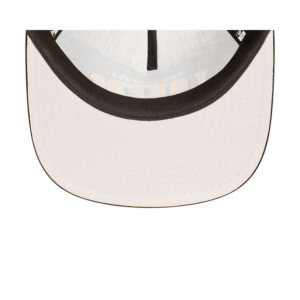 LA Lakers Hat - Rifle Green Stencil Script Golfer Snapback - New Era