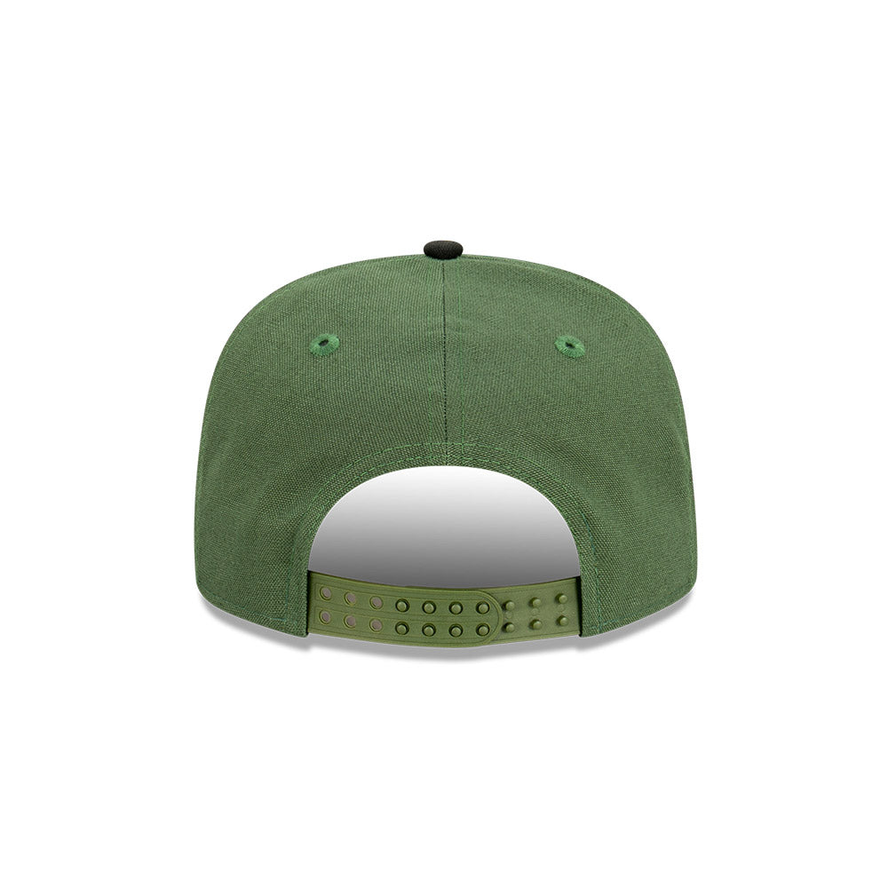 Las Vegas Raiders Hat - Rifle Green Stencil Script Golfer Snapback - New Era