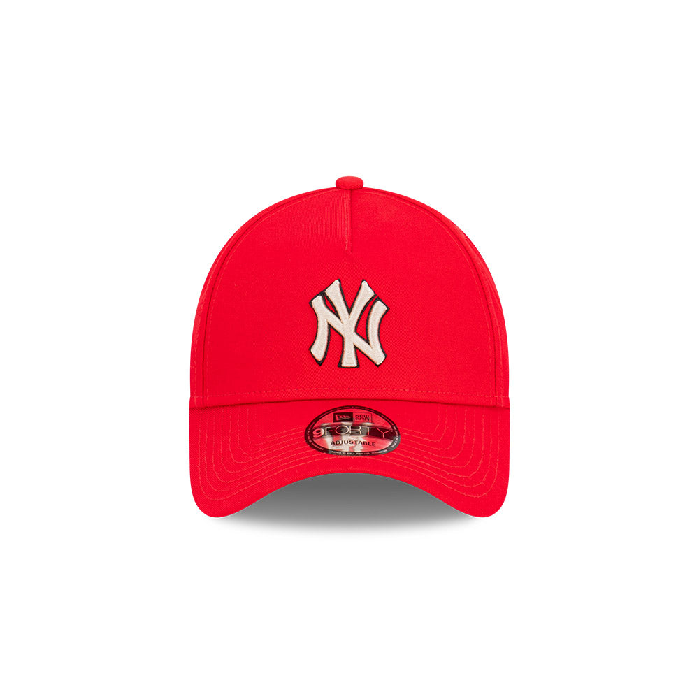 New York Yankees Hat - Scarlet Stone 9Forty A-Frame Snapback - New Era