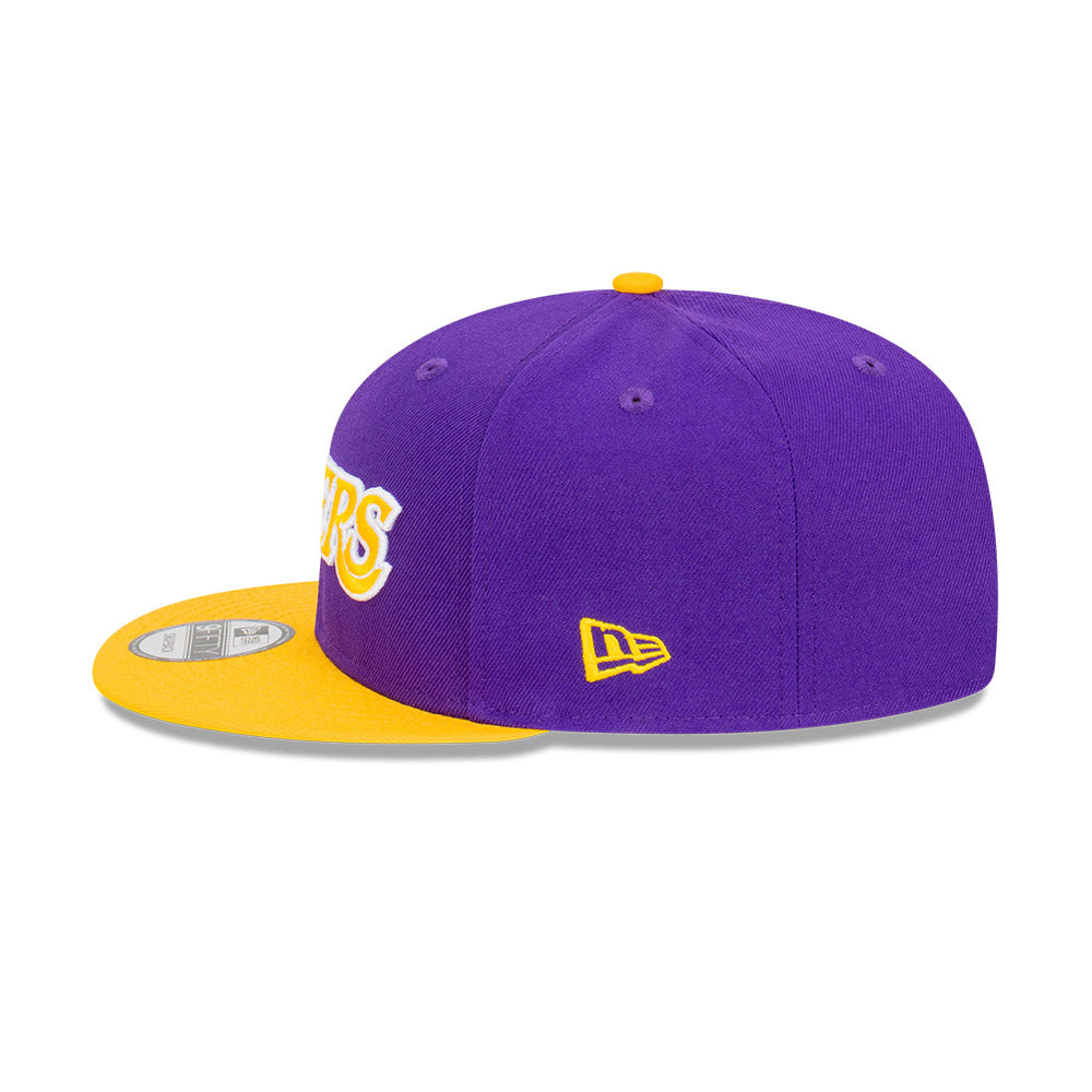 LA Lakers Hat - Purple Team Wordmark 9Fifty Snapback - New Era