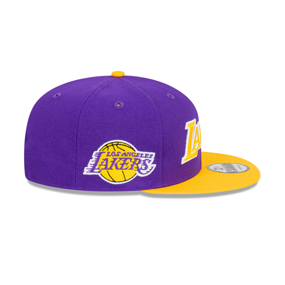 LA Lakers Hat - Purple Team Wordmark 9Fifty Snapback - New Era