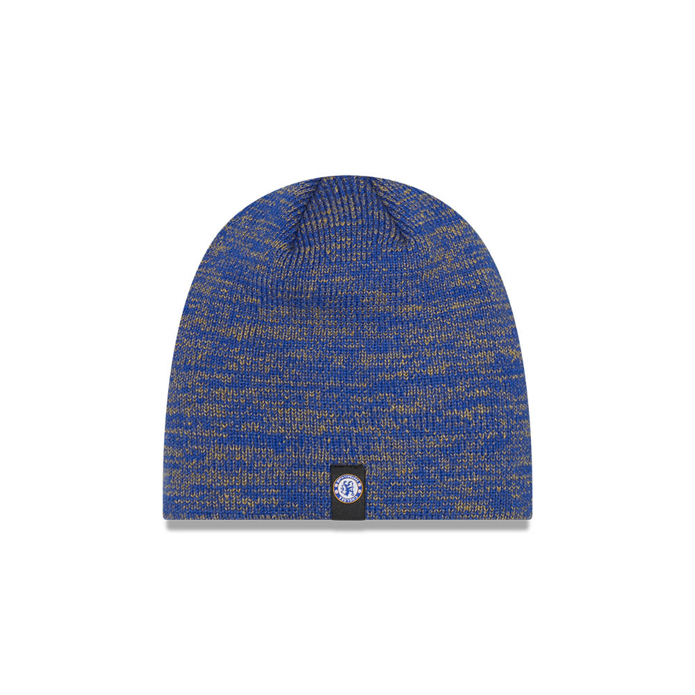 Chelsea FC Beanie - 2022 EPL Navy Gold Marl Skull - New Era