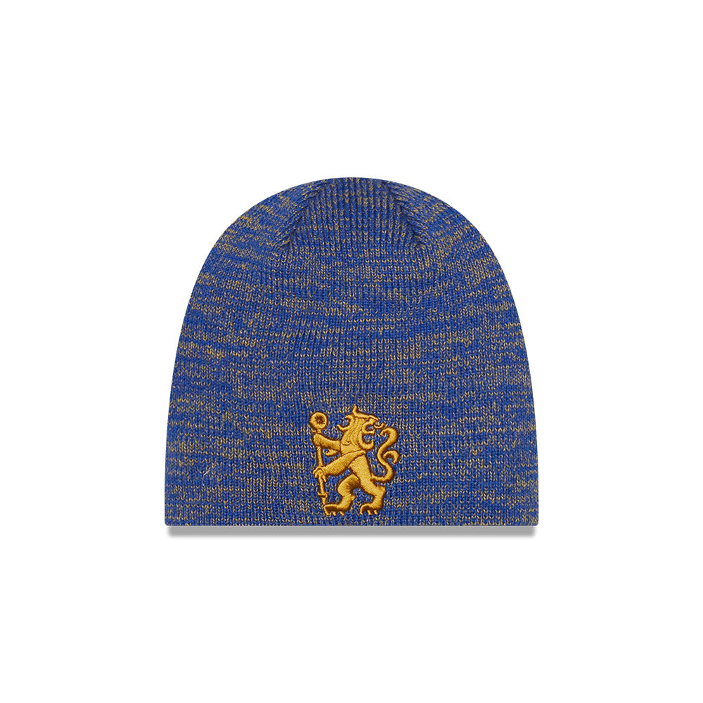 Chelsea FC Beanie - 2022 EPL Navy Gold Marl Skull - New Era