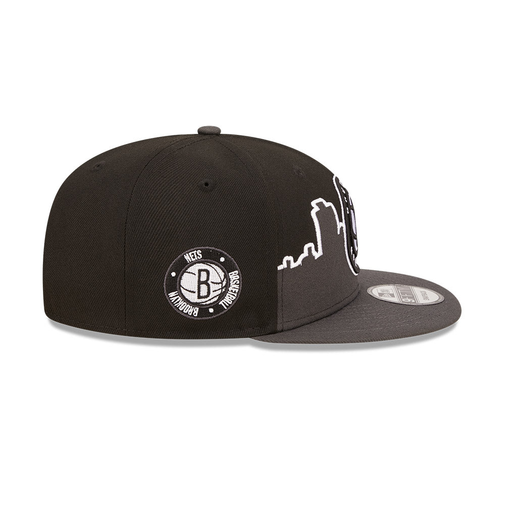 Brooklyn Nets Youth Hat - Black NBA Tip Off 2022 Snapback - New Era