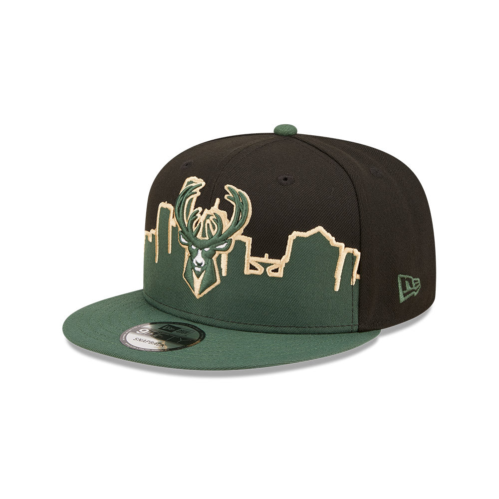 Milwaukee Bucks Youth Hat - Black NBA Tip Off 2022 Snapback - New Era