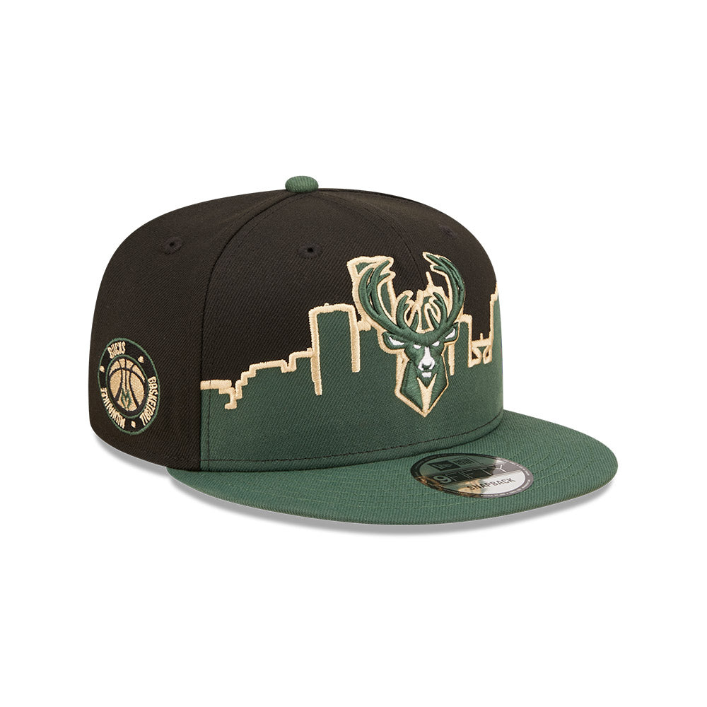 Milwaukee Bucks Youth Hat - Black NBA Tip Off 2022 Snapback - New Era