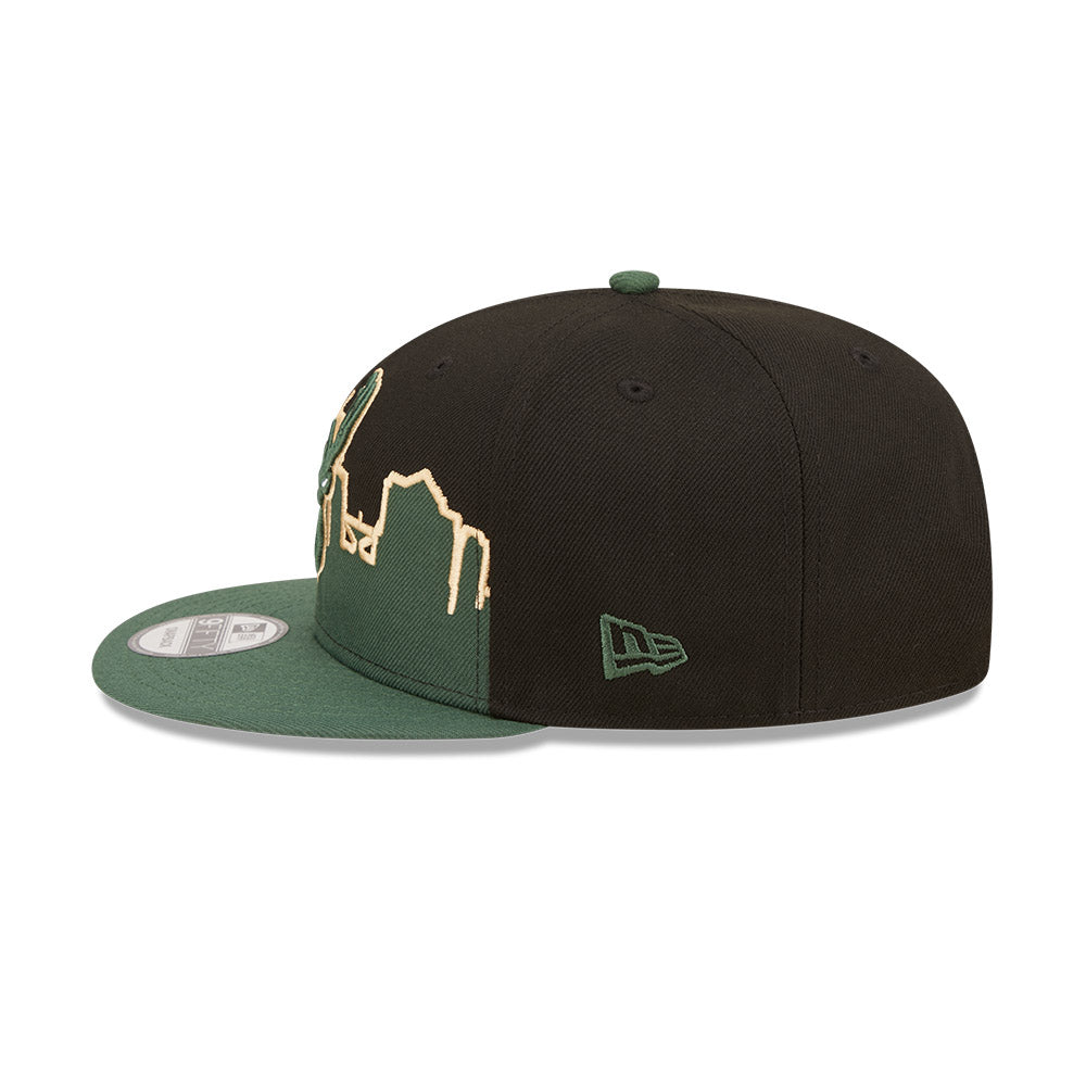 Milwaukee Bucks Youth Hat - Black NBA Tip Off 2022 Snapback - New Era