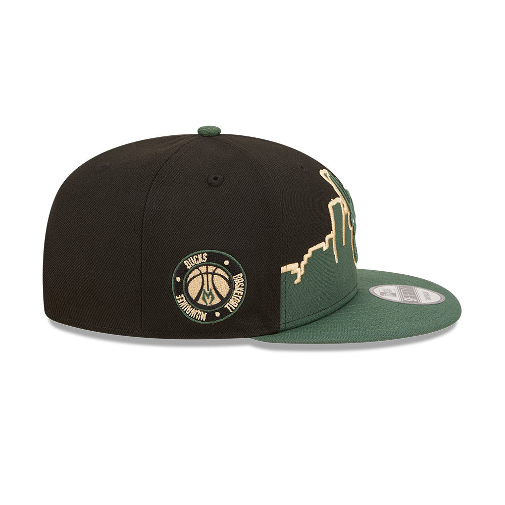 Milwaukee Bucks Youth Hat - Black NBA Tip Off 2022 Snapback - New Era