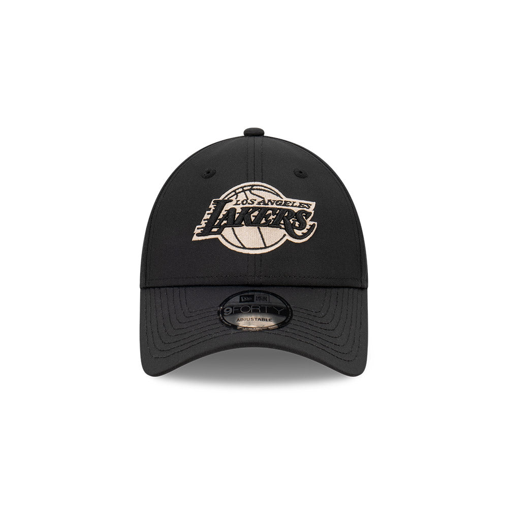 LA Lakers Hat - Black Prolite Stone Logo 9Forty Snapback - New Era