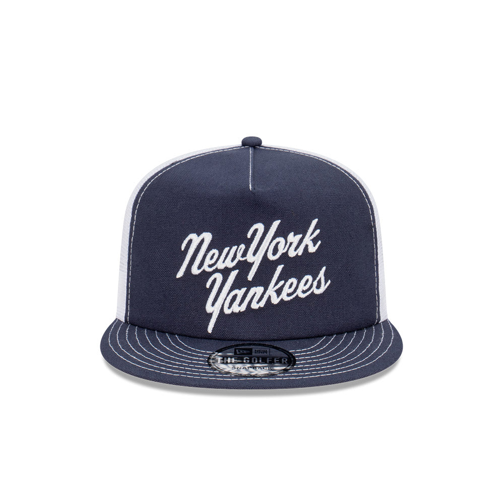 New York Yankees Hat - Black Archive Americana Golfer Trucker Snapback - New Era