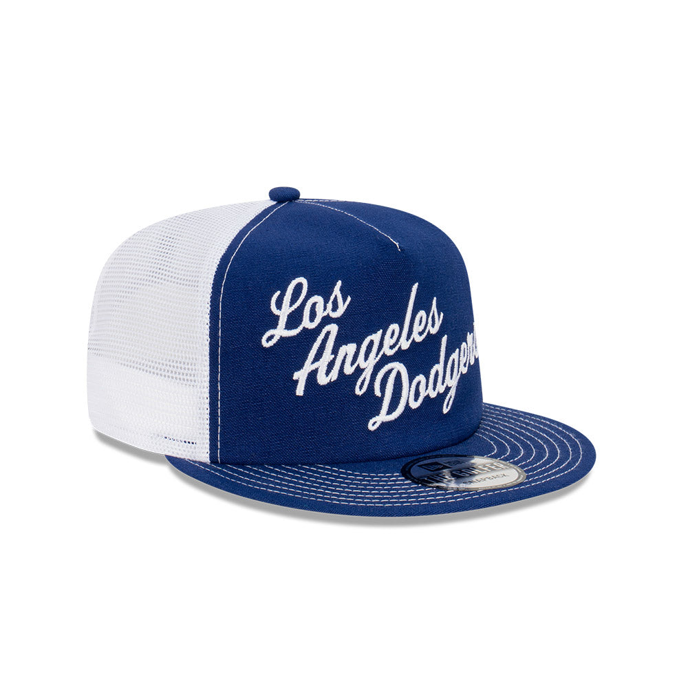 LA Dodgers Hat - Navy Archive Americana Golfer Trucker Snapback - New Era