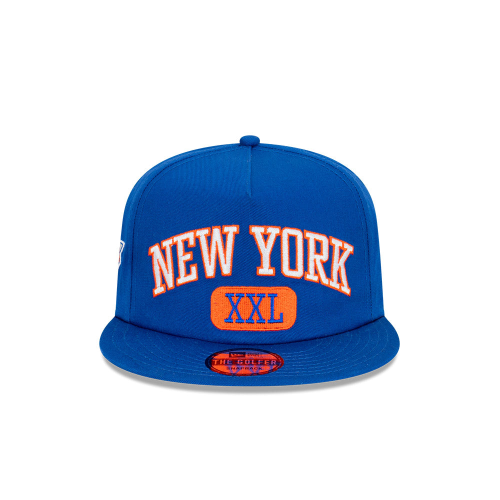 New York Knicks Hat - Majestic Blue XXL Golfer Snapback - New Era