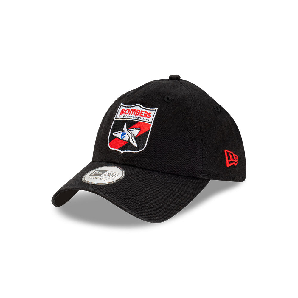 Essendon Bombers Hat - 2023 AFL Black Retro Casual Classic Strapback - New Era