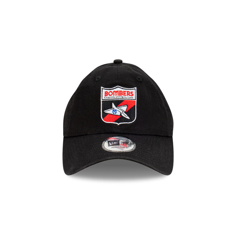 Essendon Bombers Hat - 2023 AFL Black Retro Casual Classic Strapback - New Era