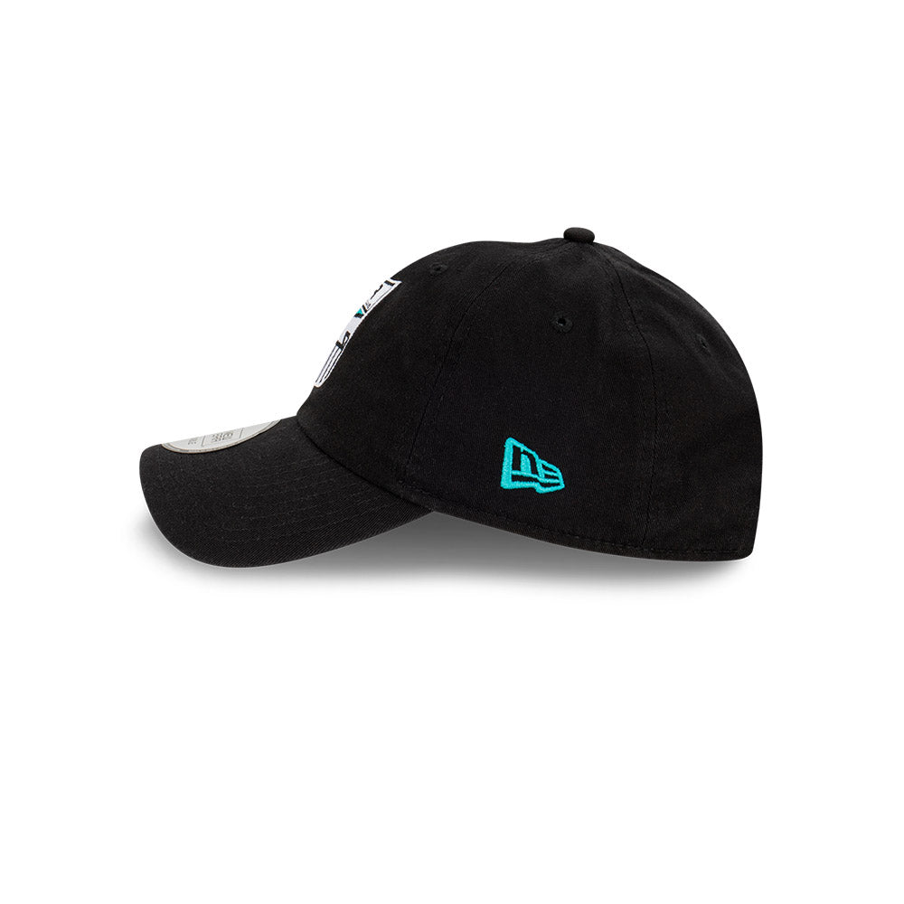 Port Adelaide Power Hat - 2023 AFL Black Retro Casual Classic Strapback - New Era