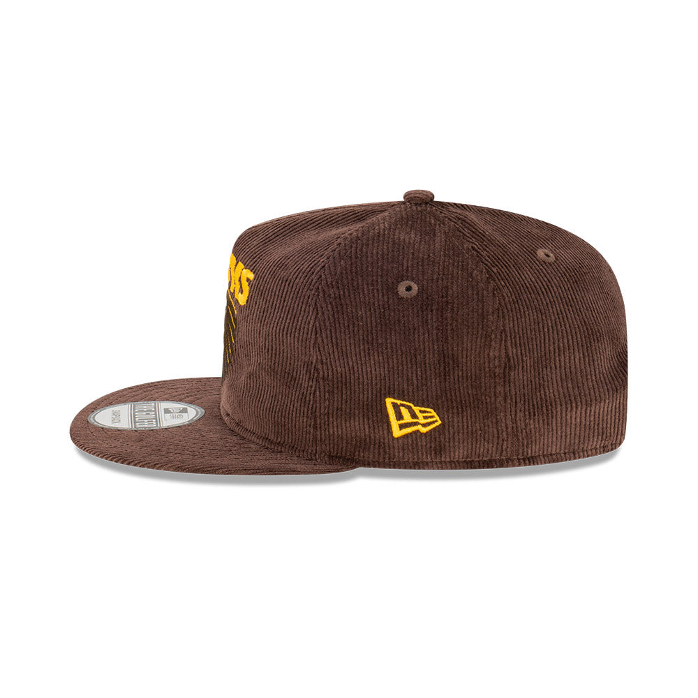 Hawthorn Hawks Hat - 2023 AFL Brown Corduroy The Golfer Snapback - New Era