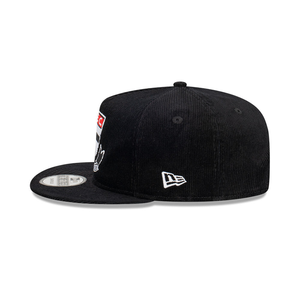 St Kilda Saints Hat - 2023 AFL Black Corduroy The Golfer Snapback - New Era