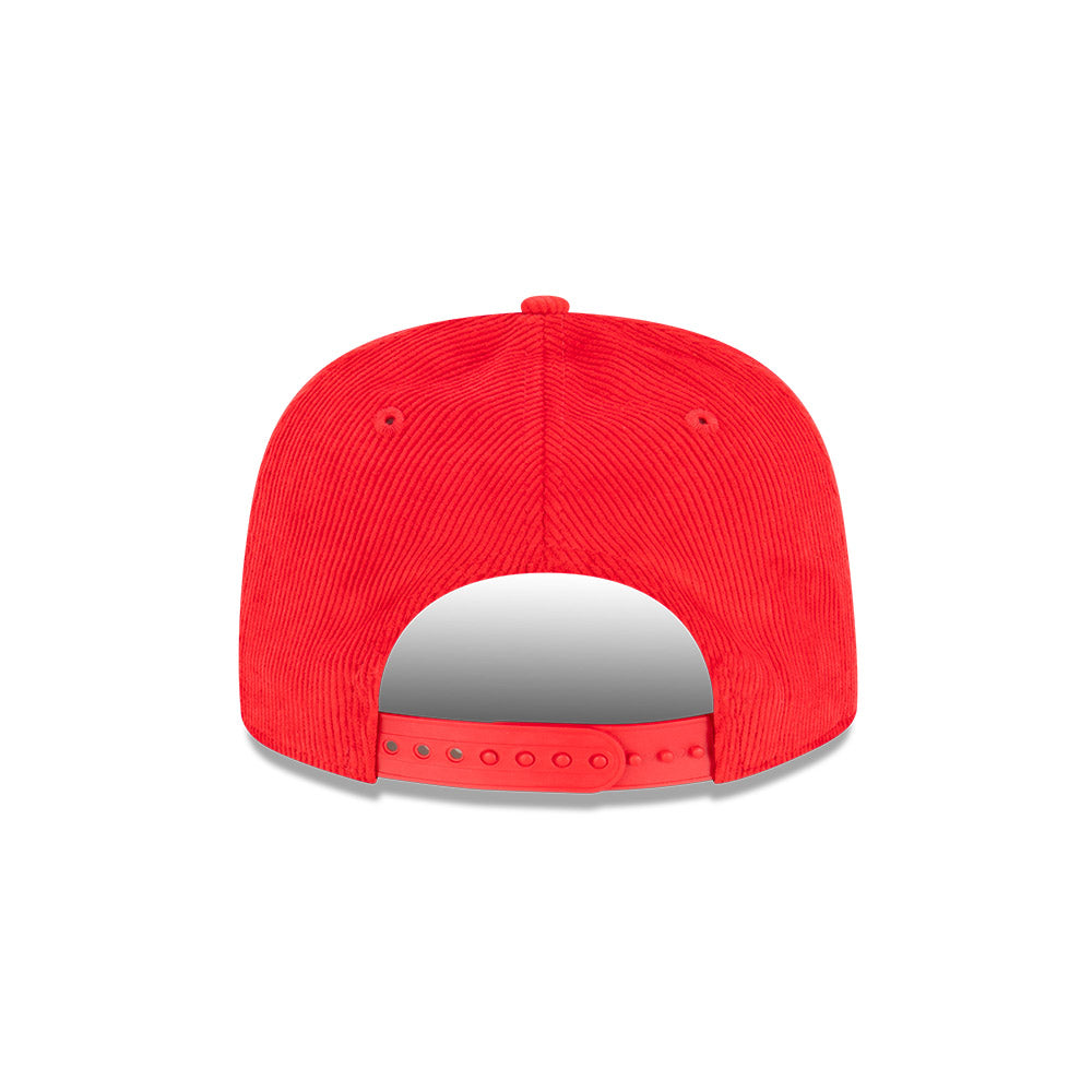 Sydney Swans Hat - 2023 AFL Red Corduroy The Golfer Snapback - New Era