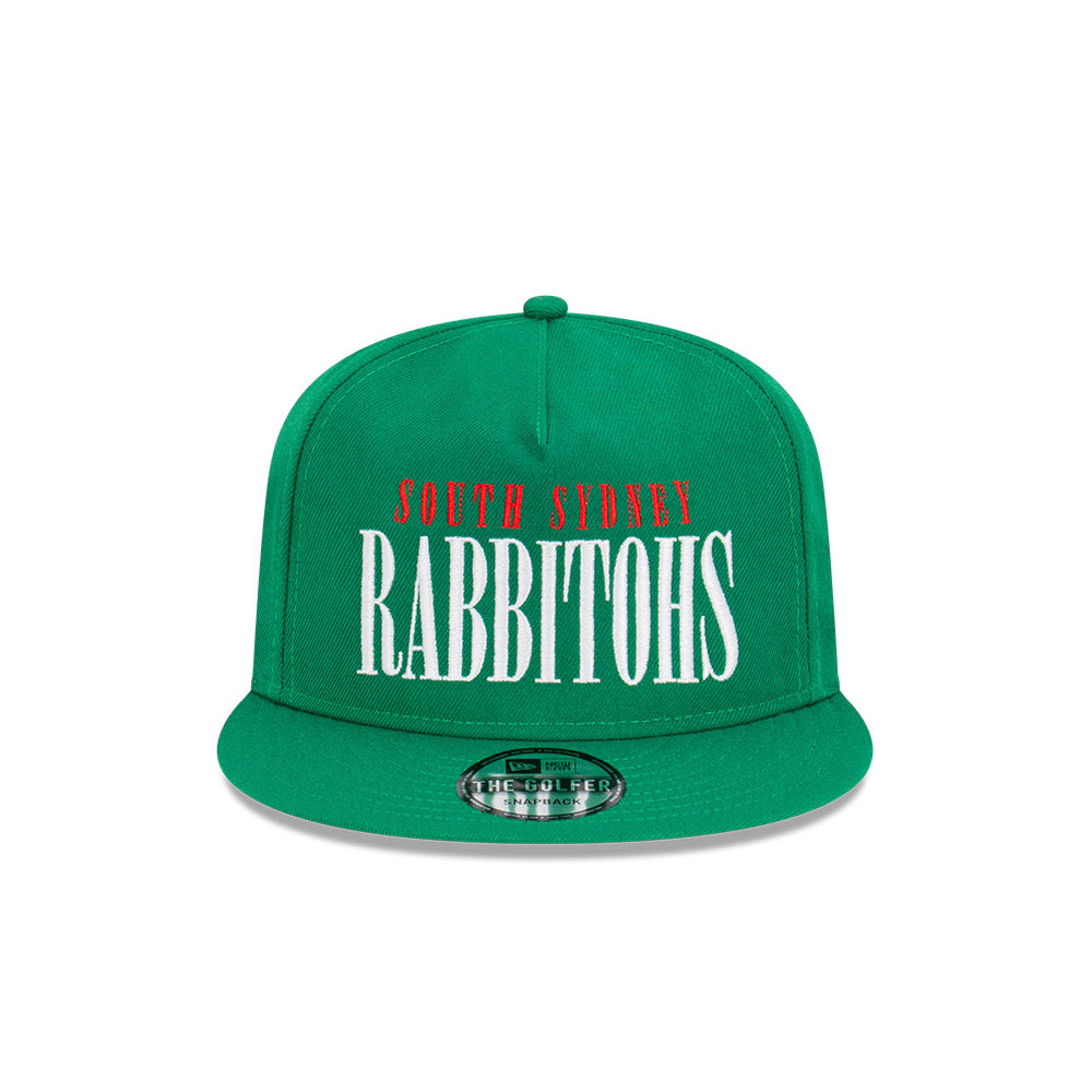 South Sydney Rabbitohs Hat - 2023 NRL Green Tall Text The Golfer - New Era