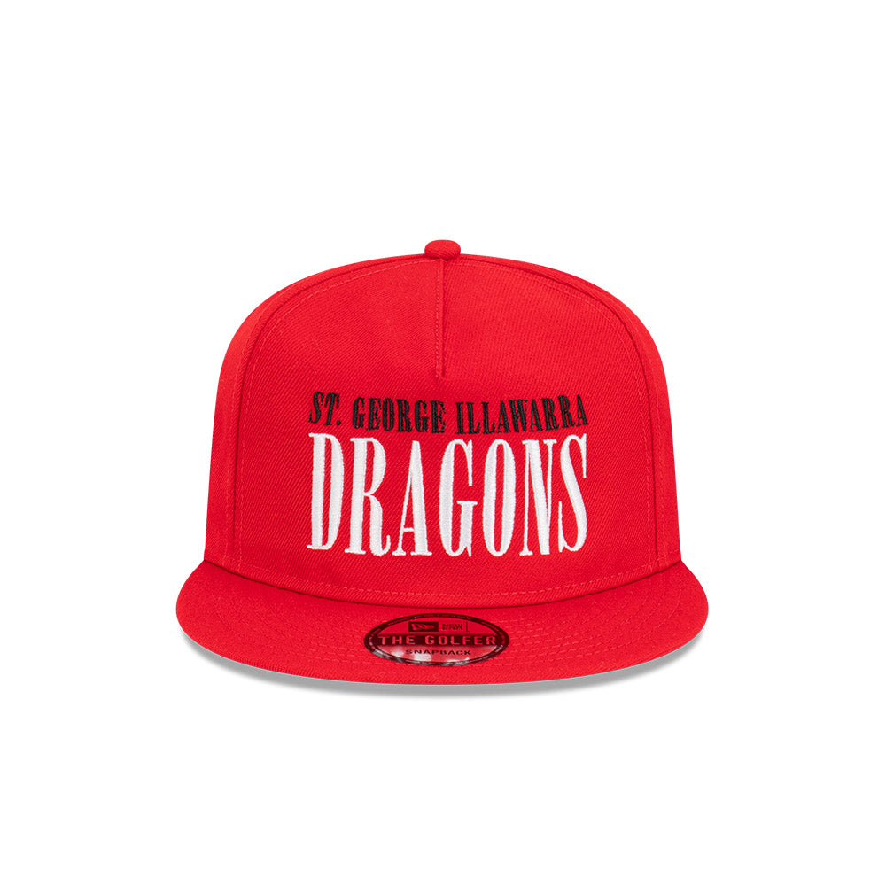 St George Illawarra Dragons Hat - 2023 NRL Red Tall Text The Golfer - New Era