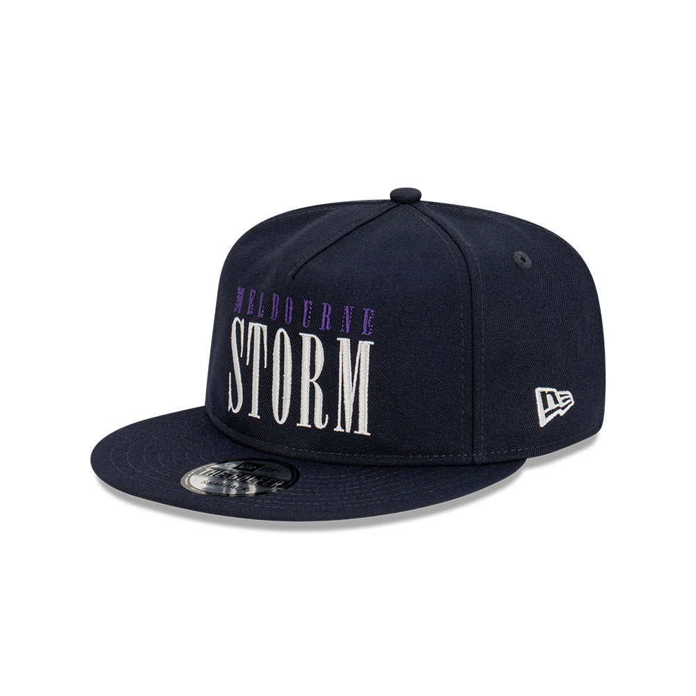 Melbourne Storm Hat - 2023 NRL Navy Tall Text The Golfer - New Era