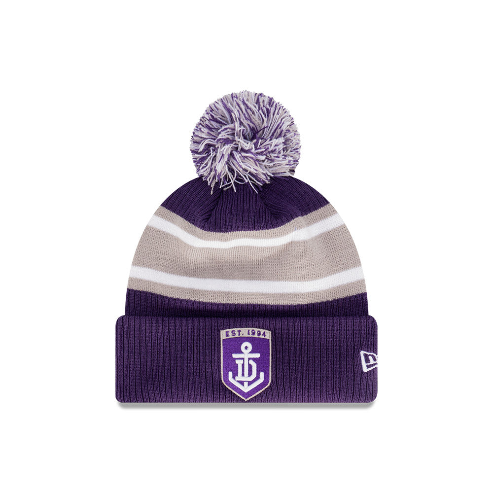 Fremantle Dockers Beanie - 2023 AFL Purple Supporter Stripe - New Era