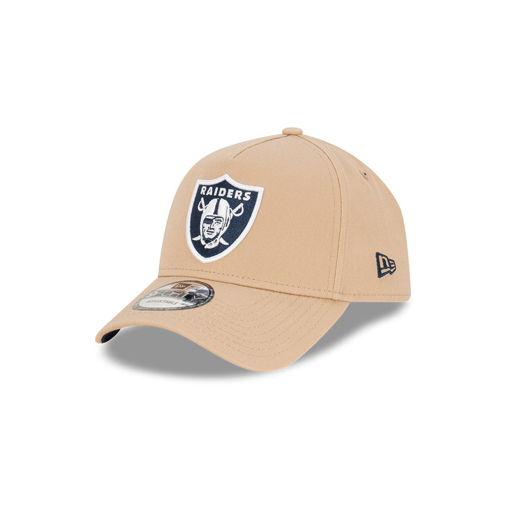 Las Vegas Raiders Hat - Camel Inaugural Season Side Hit A-Frame Snapback - New Era