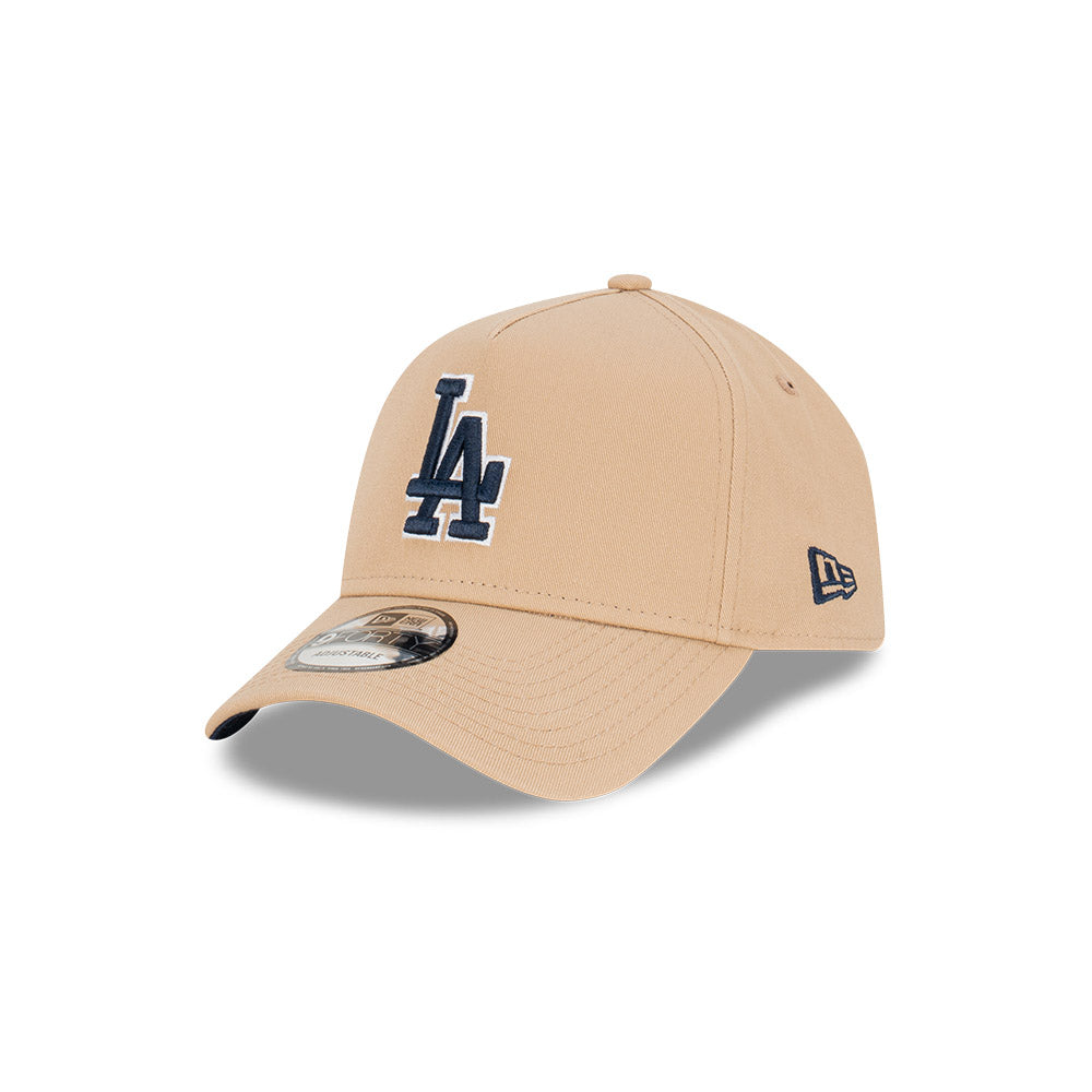 LA Dodgers Hat - Camel World Series Side Hit A-Frame Snapback - New Era