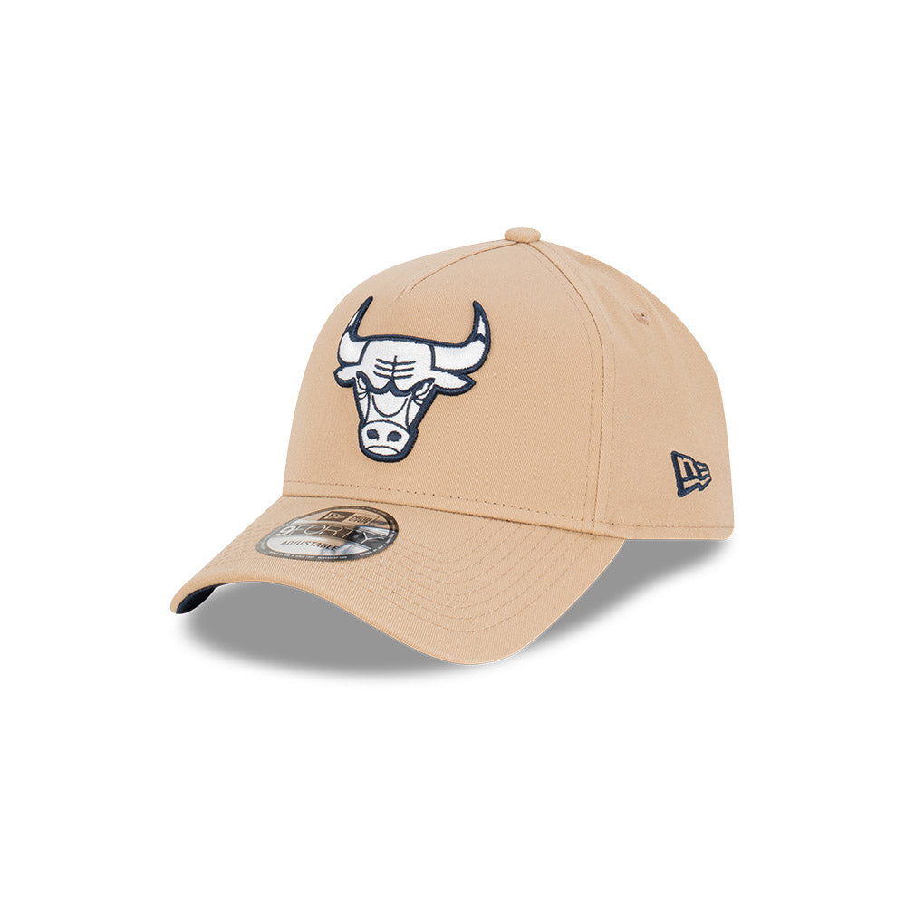 Chicago Bulls Hat - Camel Champions Side Hit A-Frame Snapback - New Era