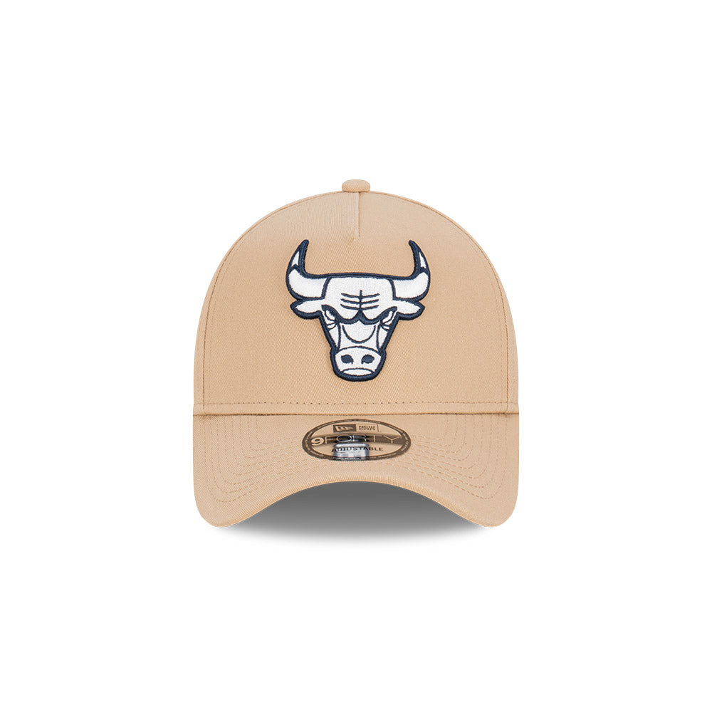 Chicago Bulls Hat - Camel Champions Side Hit A-Frame Snapback - New Era