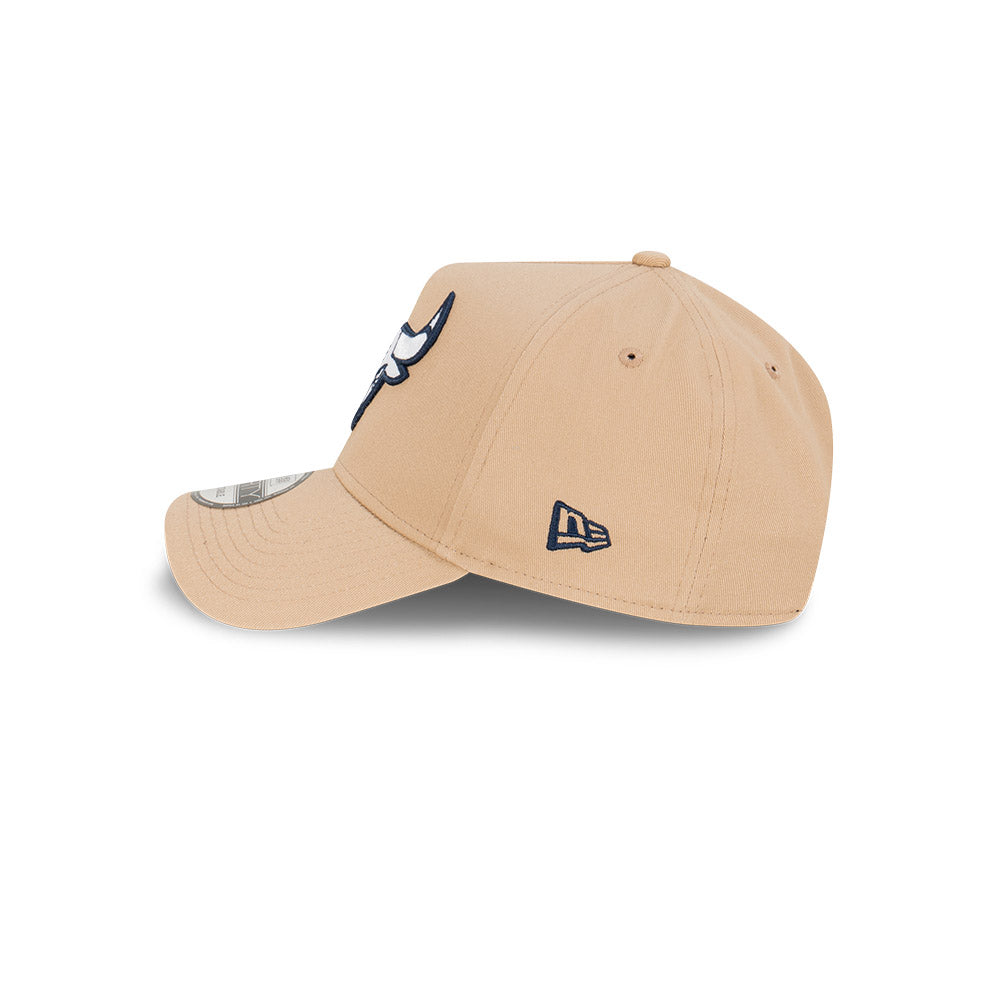 Chicago Bulls Hat - Camel Champions Side Hit A-Frame Snapback - New Era