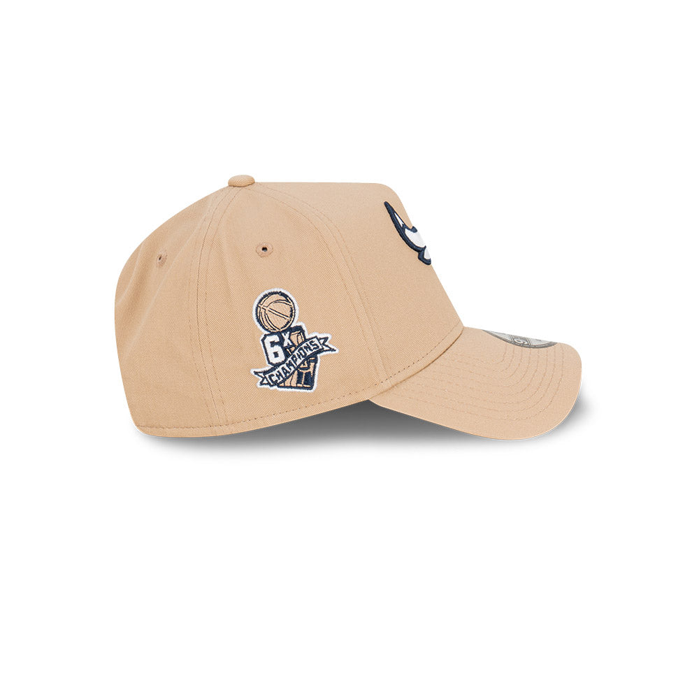 Chicago Bulls Hat - Camel Champions Side Hit A-Frame Snapback - New Era