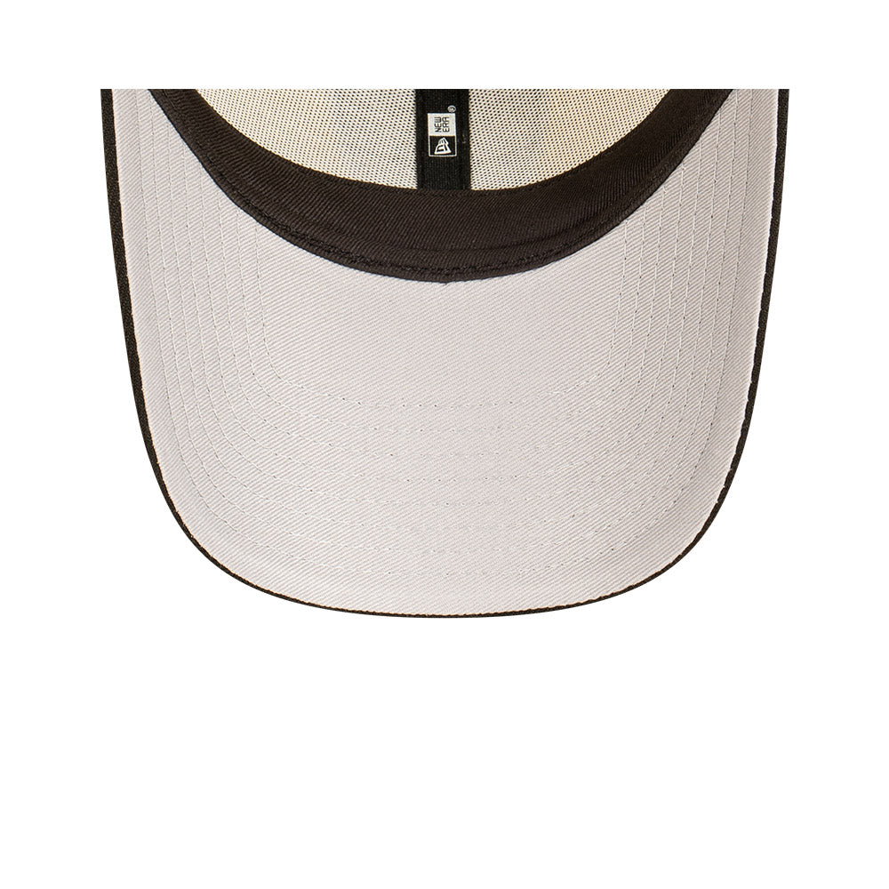Las Vegas Raiders Hat - White Black Script Logo 9Forty Snapback - New Era