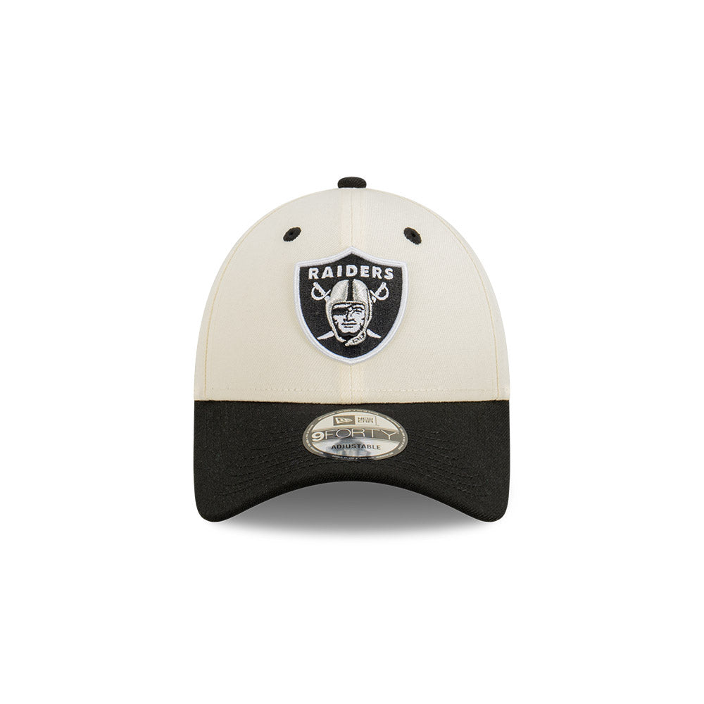 Las Vegas Raiders Hat - White Team Logo 9Forty Snapback - New Era